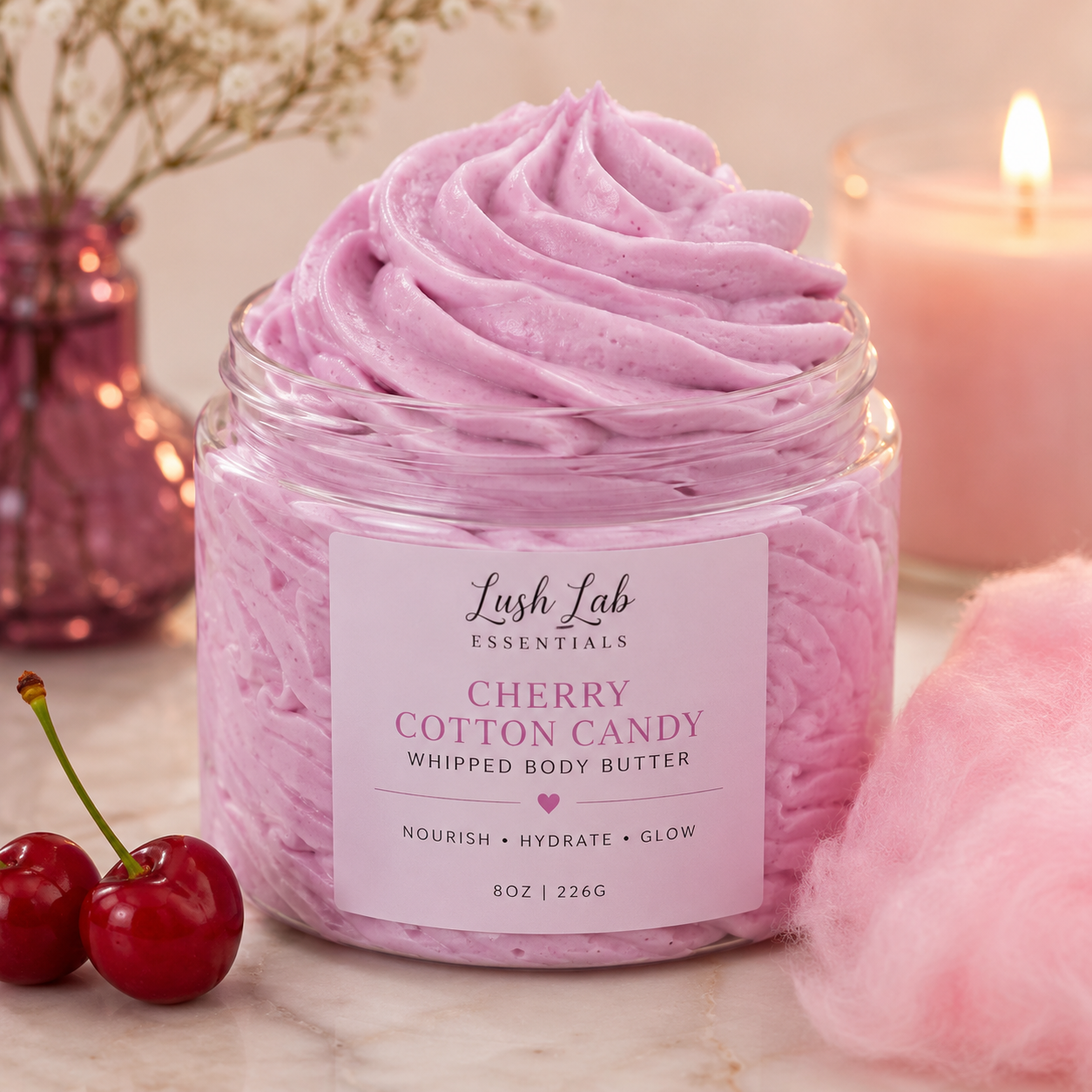 Cherry Cotton Candy Whipped Butter